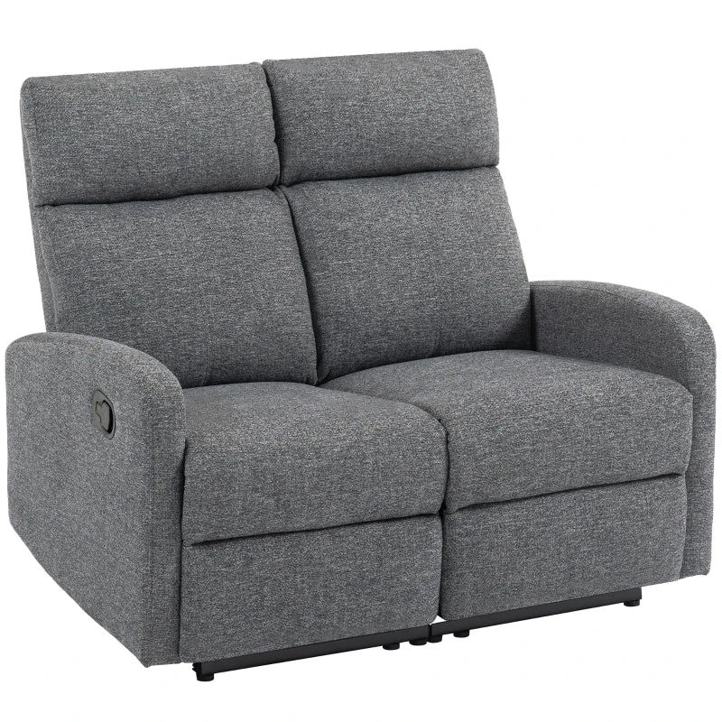 Nancy's Marciana 2-Zitsbank - Zitbank - Relaxfauteuil - Grijs - Stof - ± 115 x 90 x 100 cm