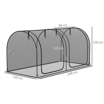 Nancy's Alcobertas Plantenbescherming Net - Tuinnet - Zwart - ± 250 x 120 x 120 cm