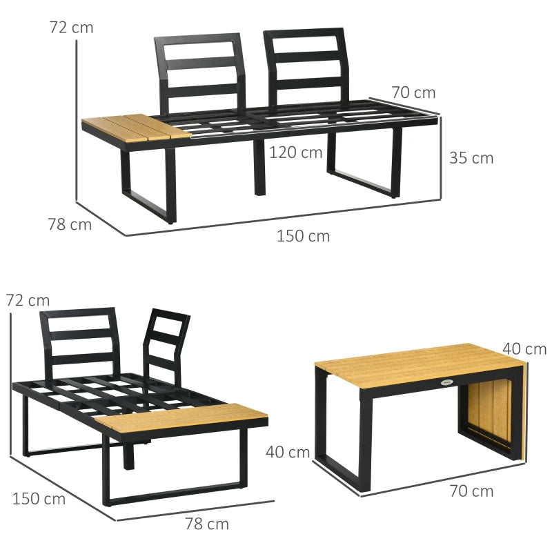 Nancy's Sabrosa Loungeset - Tuinset - Loungebank - Grijs