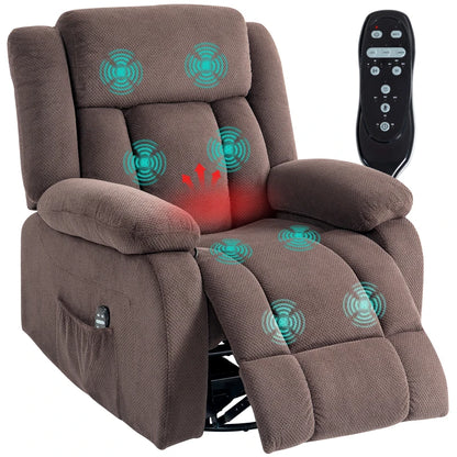 Nancy's Notaresco Massagestoel - Relaxfauteuil - Vibrerende massage - Bruin - Fluweel