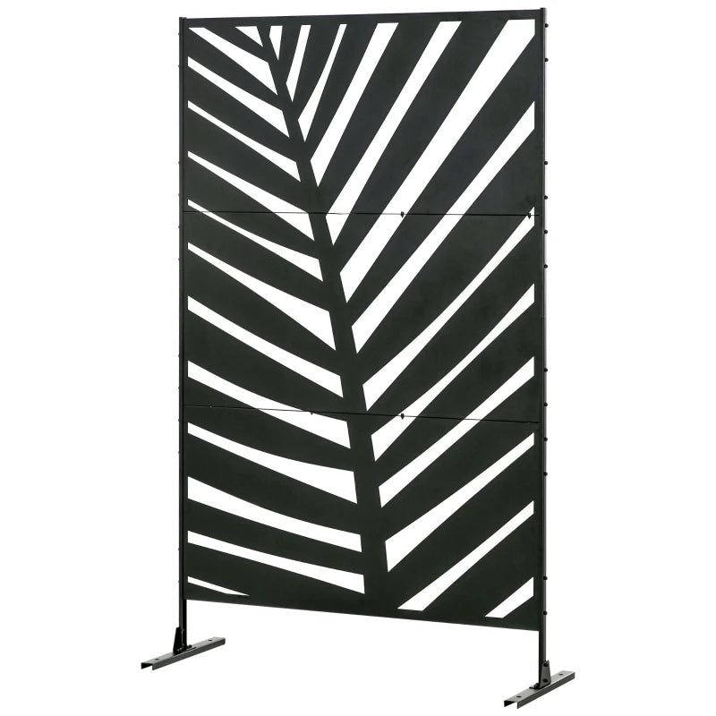Nancy's Schio Privacyscherm - Tuinscherm - Zichtscherm - Zwart - Staal - ± 120 x 45 x 200 cm