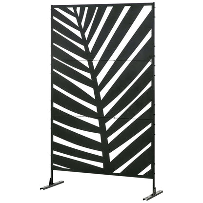 Nancy's Schio Privacyscherm - Tuinscherm - Zichtscherm - Zwart - Staal - ± 120 x 45 x 200 cm