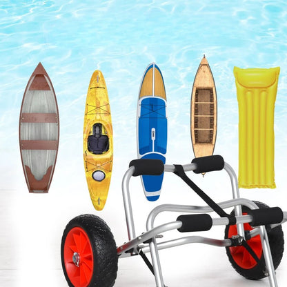 Nancy's Quara Kajakwagen - Kanowagen - Zilver - ± 70 x 45 x 40 cm