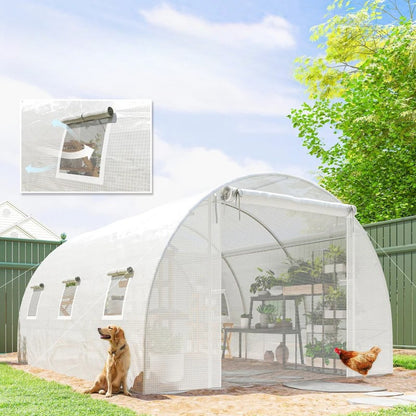 Nancy's Pennabilli Kweekkas - Foliekas - Tomatenkas - Tunnelkas - Wit / Zilver - ± 395 x 300 x 200 cm