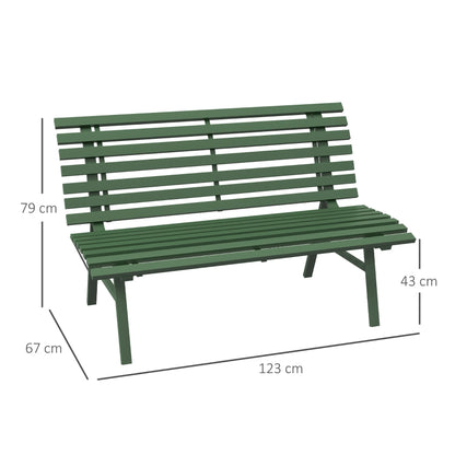 Nancy's Thame Tuinbank - Bankje - Tuinmeubel - Groen - 2-zits Tuinbank - Parkbank