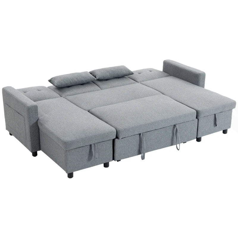 Nancy's Stagno Slaapbank - Logeerbed - Ligbank - Grijs - Linnen
