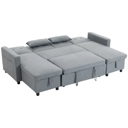 Nancy's Stagno Slaapbank - Logeerbed - Ligbank - Grijs - Linnen