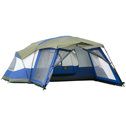 Nancy's Travasso Kampeertent - Camping Tent - 6 tot 8 personen - Blauw - ± 520 x 490 x 240 cm