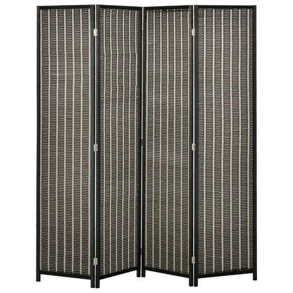 Nancy's Cacém Kamerscherm - Privacyscherm - Roomdivider - Bruin / Zwart - Bamboe / Dennenhout - 180 x 180 cm