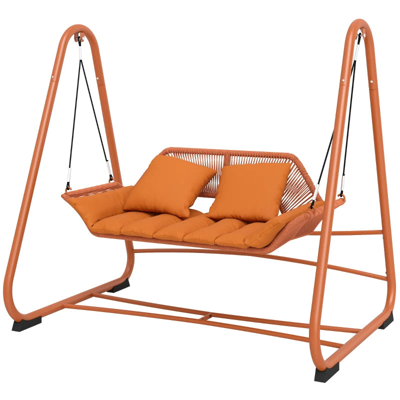 Nancy's Saturnia Schommelbank - Hollywoodschommel - Tuinschommel - Terracotta - ± 175 x 120 x 160 cm