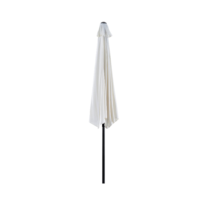 Nancy's Vacaville Parasol - Tuinparaplu - Zonwering - Halfrond - Zwengel - Aluminium - Halfrond - Roomwit- Zwart - ± 300 x 150 cm