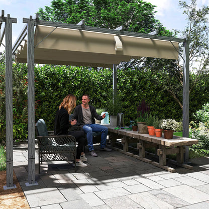 Nancy's Celano Pergola - Terras Overkapping - Paviljoen - Grijs - ± 300 x 300 x 230 cm