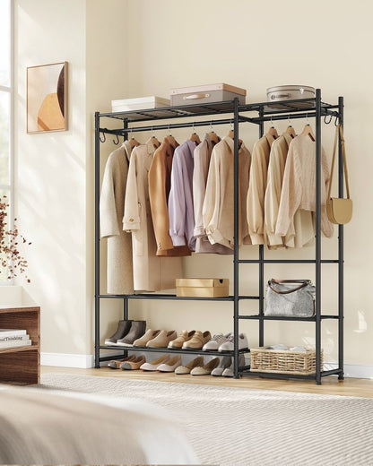 Nancy's Pradleves Kledingrek - Kledingstang - Garderoberek - Zwart - Staal - ± 125 x 30 x 155 cm