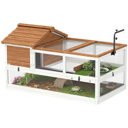 Nancy's Perano Dierenverblijf - Dierenren - Caviakooi - Schilpadhuis - Dennenhout - ± 115 x 70 x 70 cm