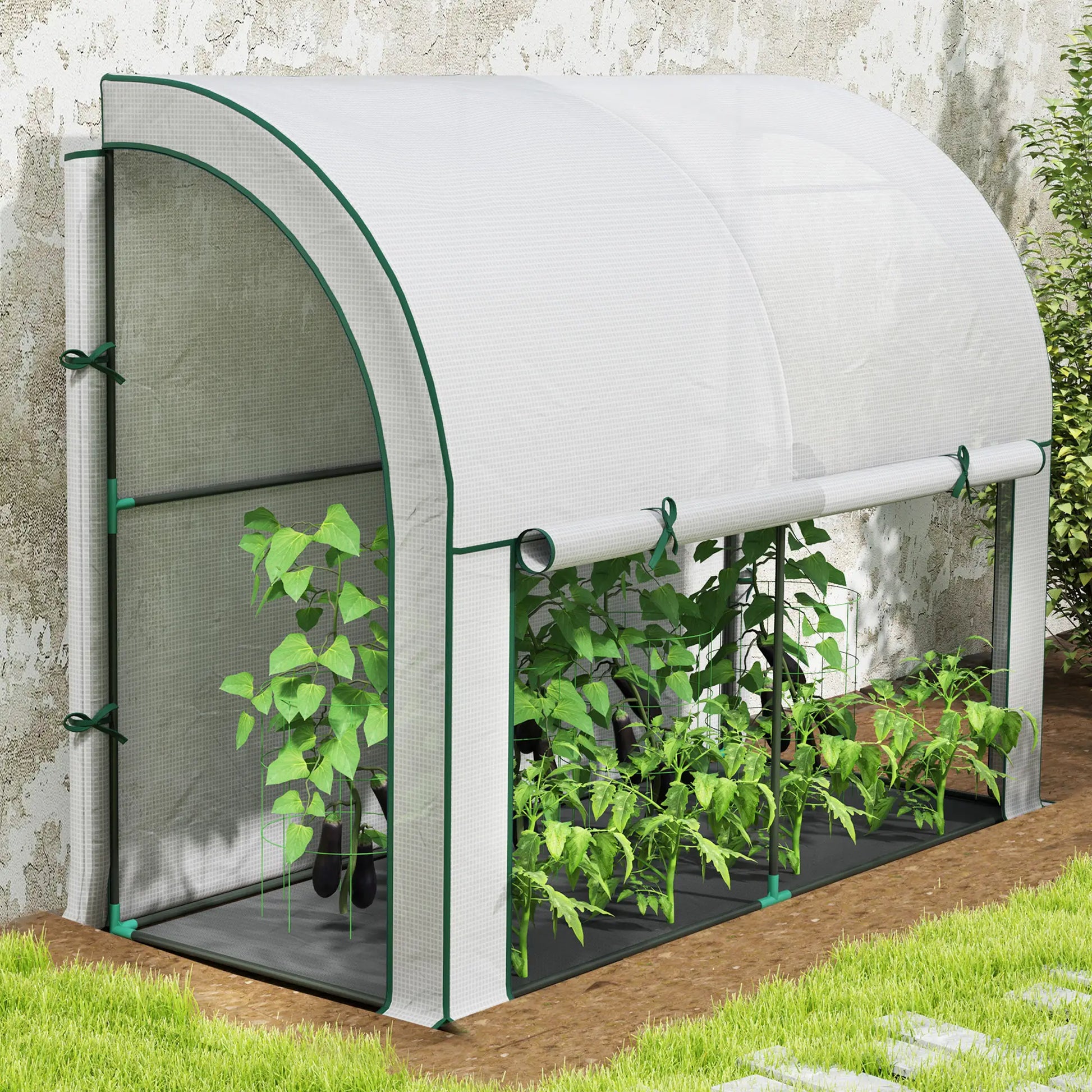 Nancy's Corval Muurkas - Tuinkas - Plantenkas - Kweekkas - Wit - ± 200 x 80 x 160 cm