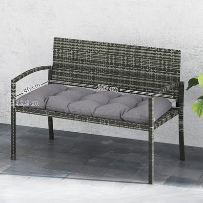 Nancy's Coseano Tuinkussen - Bankkussen - Zitbankkussen - Grijs - ± 105 x 45 x 12,5D cm