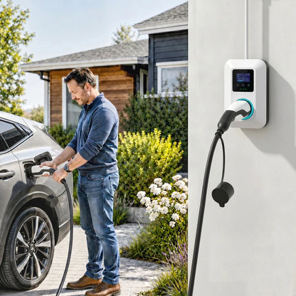 Nancy's Tartano Type 2 EV-laadkabel, 11 kW, 16 A, Mode 3, 3-fasig, 5 m – Verlengkabel voor elektrische auto’s en plug-in-hybrides