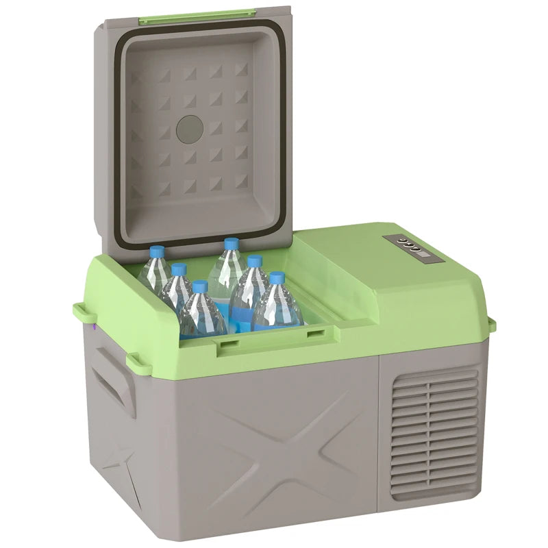 Nancy's Sossano Elektrische Koelbox - Koeler - Campingkoelbox - LED-Display - Grijs / Groen - 12 Liter