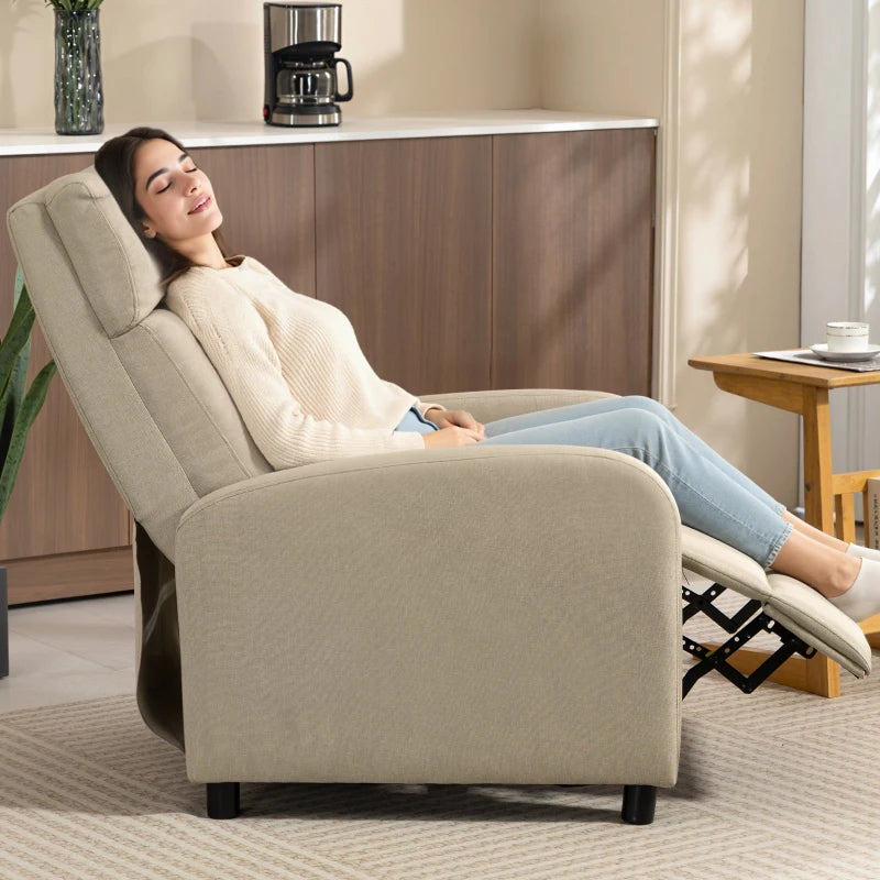 Nancy's Spoleto Relaxfauteuil - Relaxstoel - Loungestoel - Beige - Linnen
