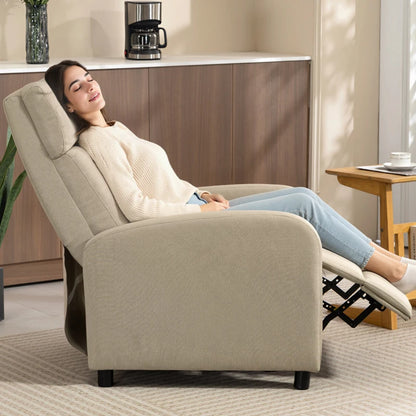 Nancy's Spoleto Relaxfauteuil - Relaxstoel - Loungestoel - Beige - Linnen