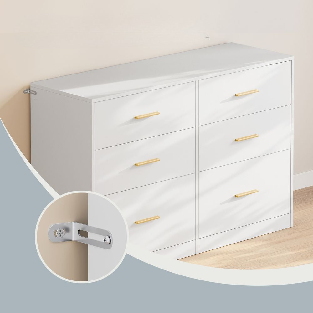 Nancy's Stroncone Commode - Opbergkast - Ladekast - Wit - ± 120 x 40 x 80 cm