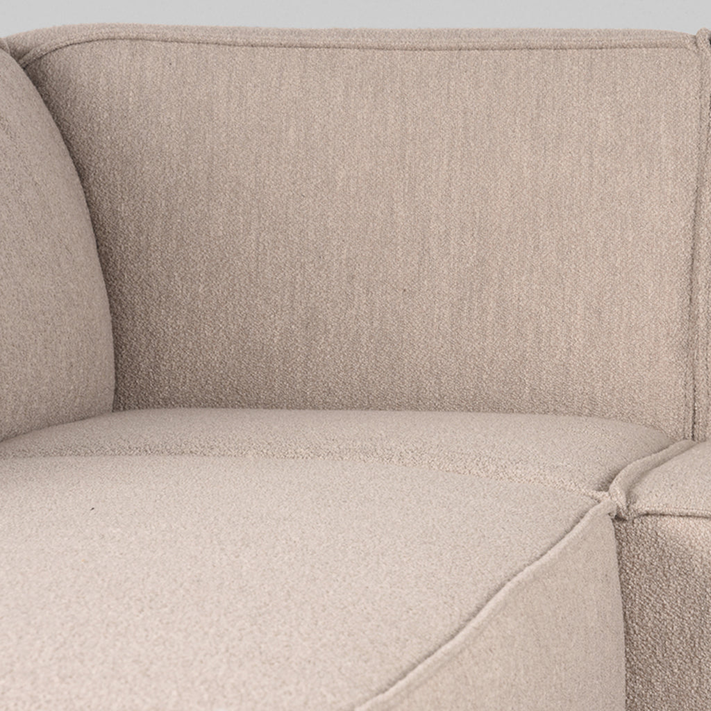 LABEL51 Bank Kay - Naturel - Boucle - Ottomane + 2,5-Zits - ± 280 x 220 x 80 cm