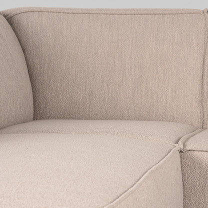 LABEL51 Bank Kay - Naturel - Boucle - Ottomane + 2,5-Zits - ± 280 x 220 x 80 cm