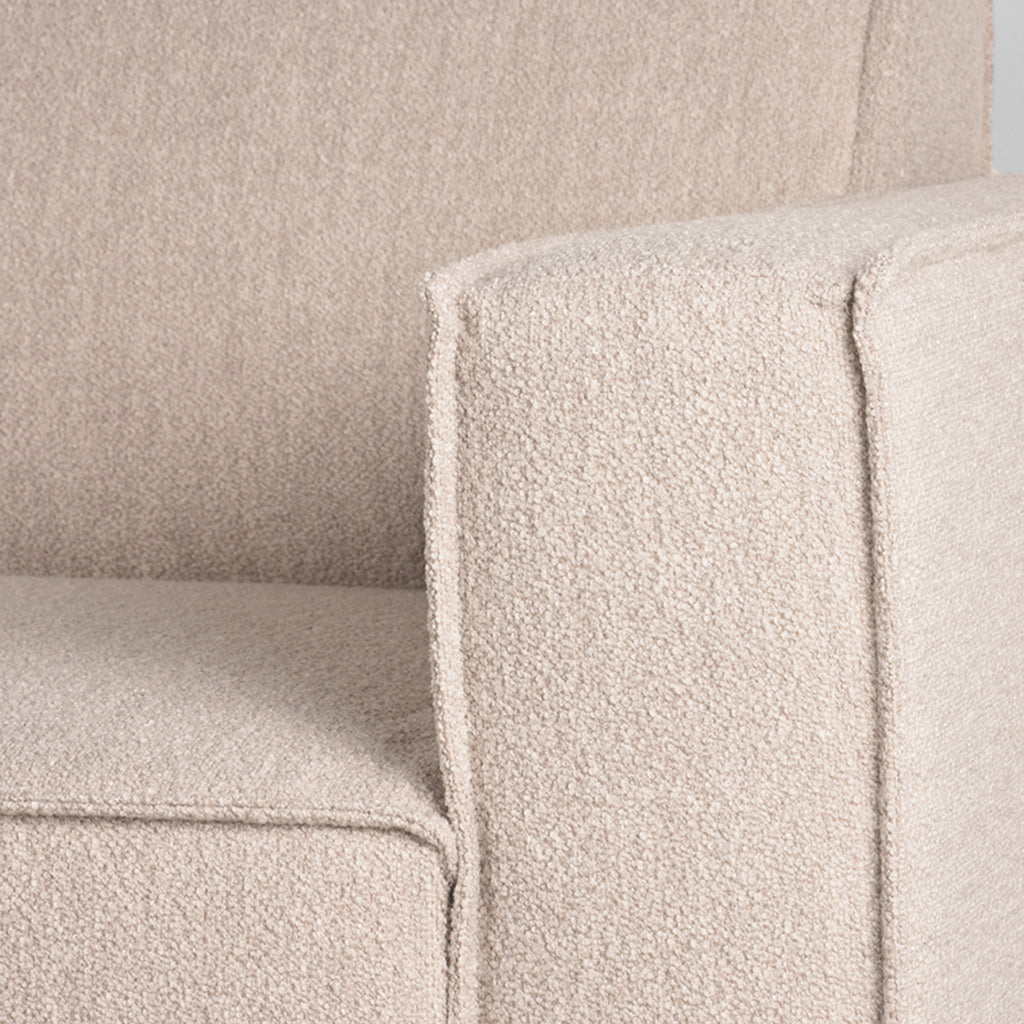LABEL51 Bank Kay - Naturel - Boucle - Ottomane + 2,5-Zits - ± 280 x 220 x 80 cm