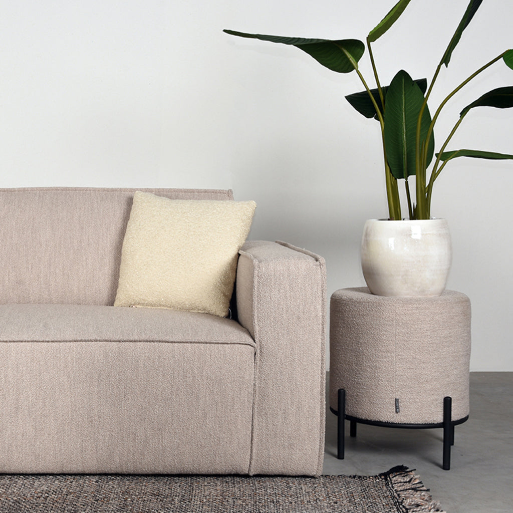LABEL51 Bank Kay - Naturel - Boucle - Ottomane + 2,5-Zits - ± 280 x 220 x 80 cm