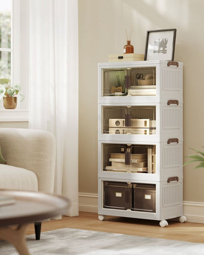 Nancy's Praiano Opbergboxen - Opbergdozen - Organizer - Wit - Kunststof - ± 55 x 30 x 110 cm