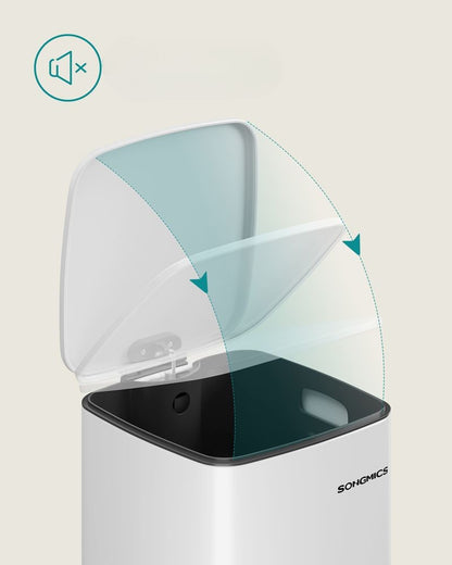 Nancy's Monzuno Pedaalemmer - Prullenbak - Afvalbak - Wit- 30 Liter