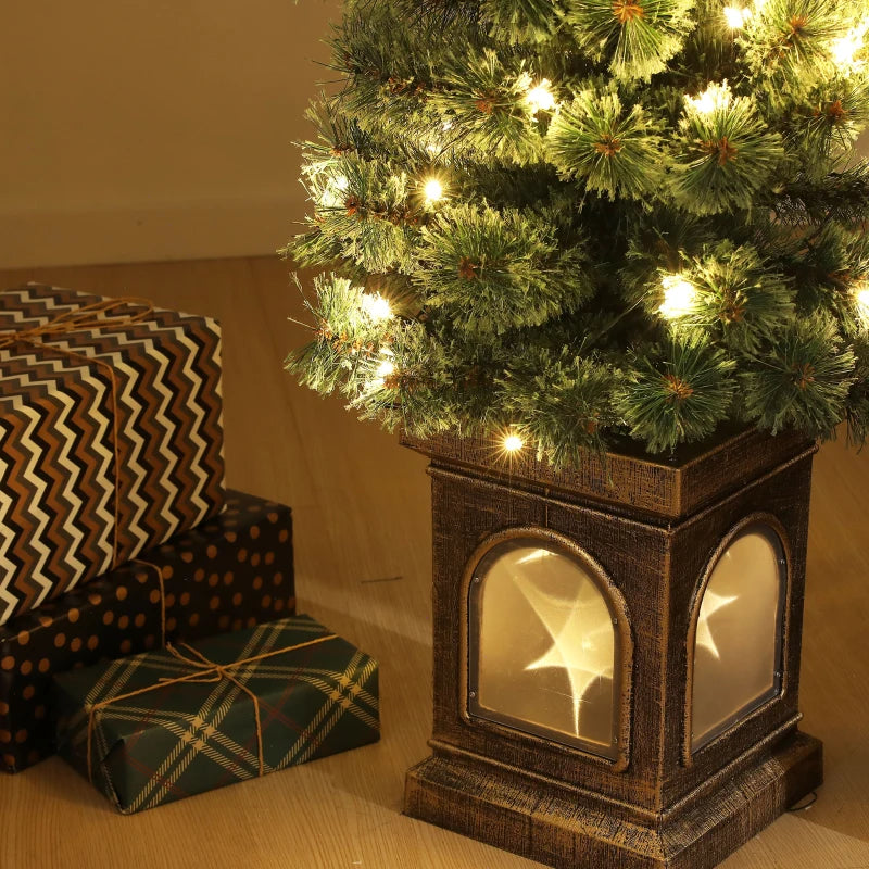 Nancy's Madalena Kerstboompje met Verlichting - Kunstkerstboompje - Kunstboompje - LED-Verlichting - Ø 45 x 90 cm