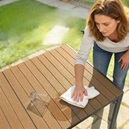 Nancy's Sarnano Tuinset - Tuintafel Set - 7-Delige Tuinmeubel Set - Grijs / Naturel