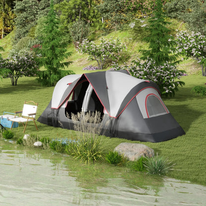Nancy's Dumenza Kampeertent - 6-Persoons Campingtent - 2 Slaapkamers - Grijs - 450 x 215 x 180 cm