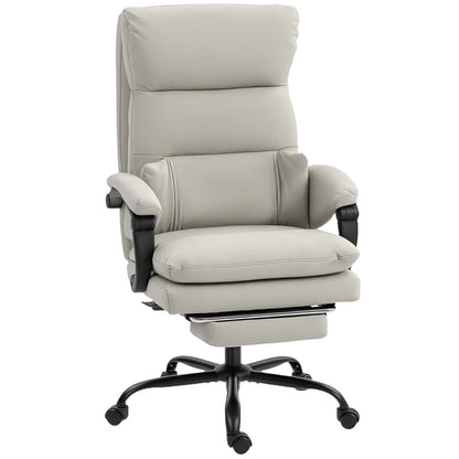 Nancy's Palmi Bureaustoel - Kantoorstoel - Computerstoel - Verstelbaar - Grijs - Kunstleer