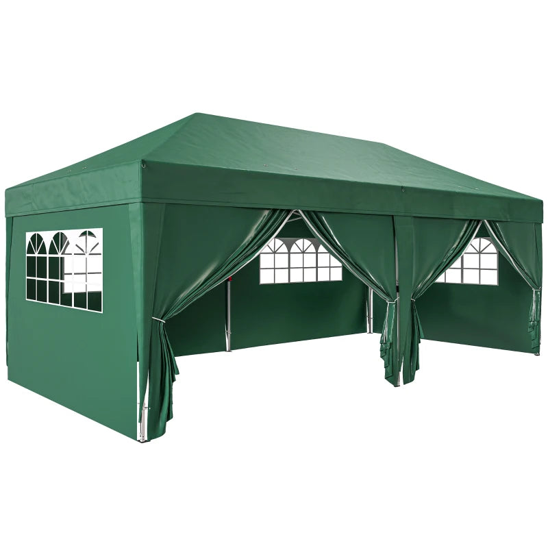Nancy's Rivello Partytent - Pop-up Paviljoen - Tuintent - Groen - 590 x 295 x 285 cm