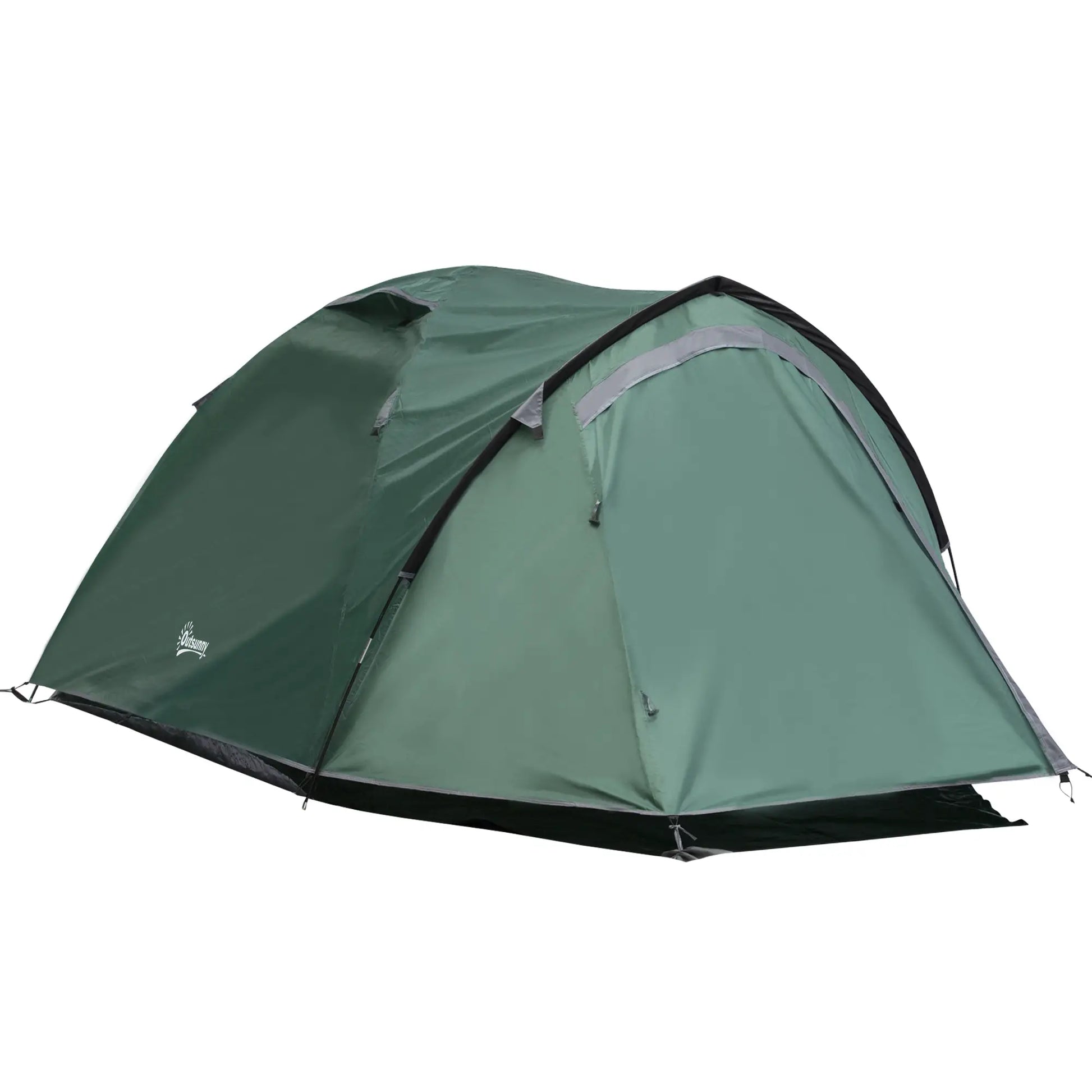 Nancy's Campodolcino Kampeertent - Camping Tent - 2-3 Personen - Tweekamerontwerp - Groen / Grijs - ± 325 x 180 x 130 cm