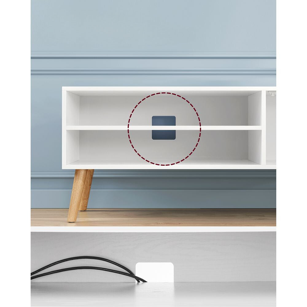 Nancy's Maghull TV Cabinet White - TV Furniture - Modern - 120 x 49 x 40 cm