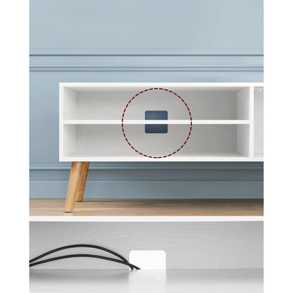 Nancy's Maghull TV Kast Wit - TV Meubel - Modern - 120 x 49 x 40 cm