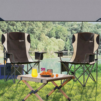 Nancy's Dresano Campingstoelen - Set van 2 - Vouwstoelen - Visstoel - Zwart