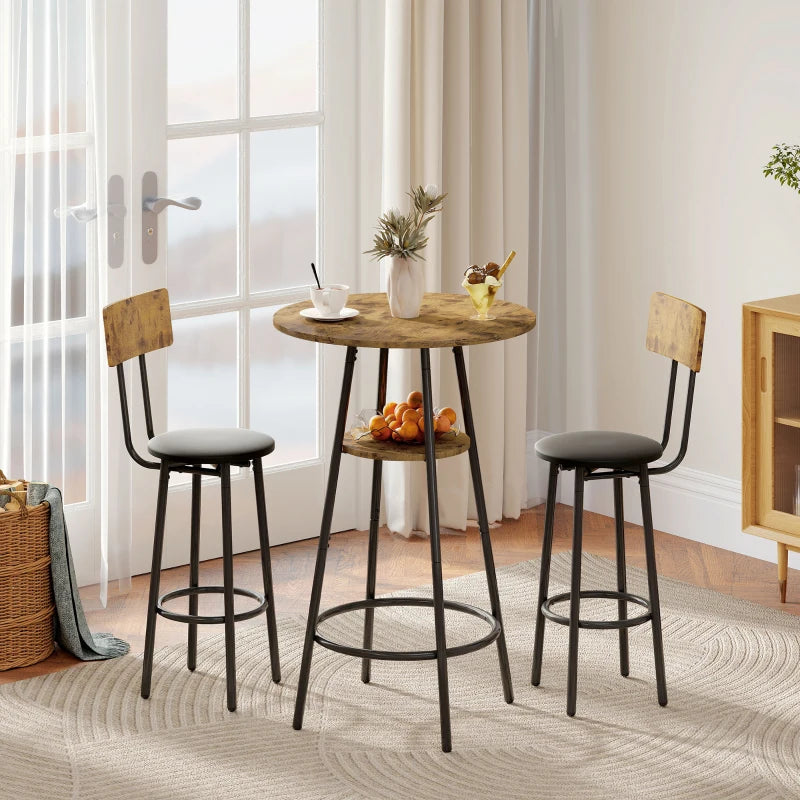 Nancy's Montedoro Bartafel Set - 3-Delige Bar Set - Bruin / Zwart