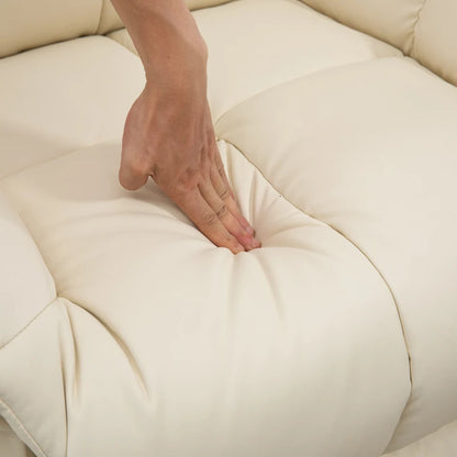 Nancy's Alfero Massagestoel - Relaxstoel - Relaxfauteuil - Met Afstandsbediening - Verstelbare Rugleuning - Créme - Kunstleer