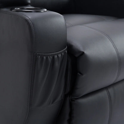 Nancy's Fornos Sta op stoel - Opstastoel - Seniorenstoel - Relaxfauteuil - Zwart - Kunstleer