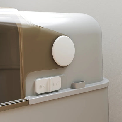 Nancy's Misurina Kattenbak - Kattentoilet - Katten wc - RVS / Grijs - ± 70 x 50 x 45 cm