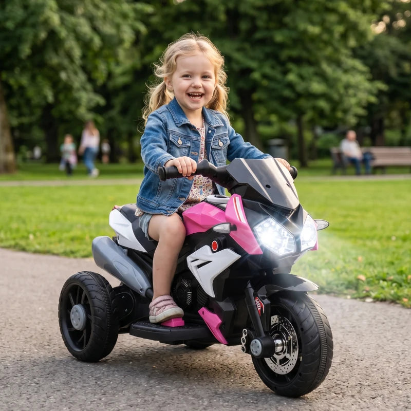 Nancy's Torcegno Elektrische Motorfiets voor kinderen - Kindermotor - Kindermotorfiets - 3 km/u - Roze