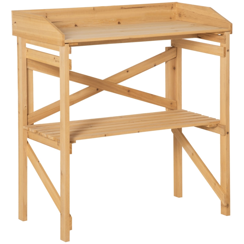 Table de plantation Galicie de Nancy - Table de travail de jardin - Table de travail - Bois de pin - ± 80 x 40 x 85 cm