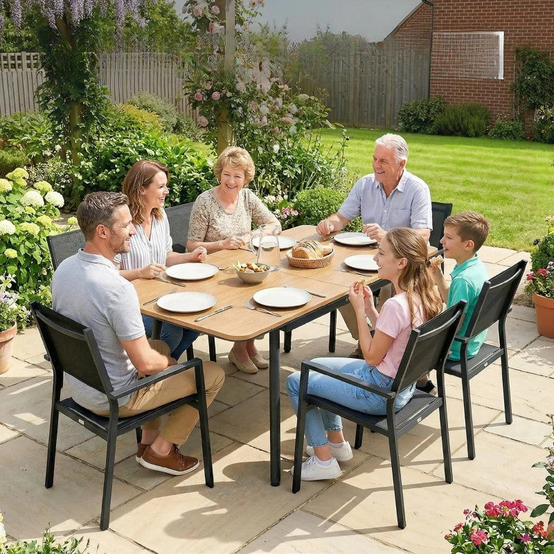 Nancy's Silea Tuintafel - Buitentafel - Eettafel voor buiten - Teak - 140 x 80 x 75 cm
