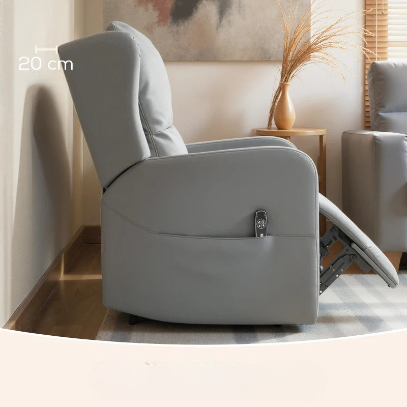 Nancy's Nosellari Massagestoel - Relaxfauteuil - 3D Kneedmassage - Elektrisch verstelbaar - Grijs - Leer
