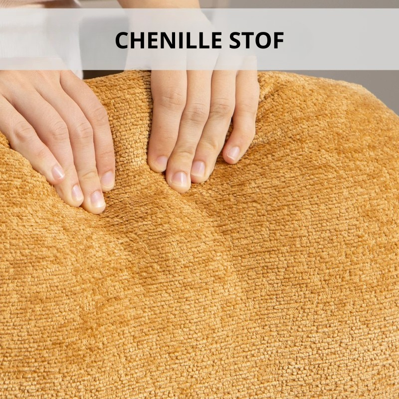 Nancy's Paciano Schommelstoel - Relaxstoel - Relaxfauteuil - Geel - Chenille