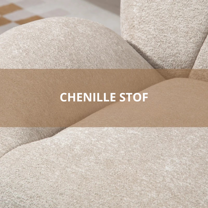 Nancy's Padola Draaifauteuil - Relaxfauteuil - Draaistoel - Crèmewit - Chenille